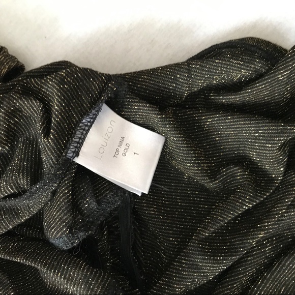 Louizon Paris Nina Metallic Gold Top (Size 1) - Picture 10 of 13